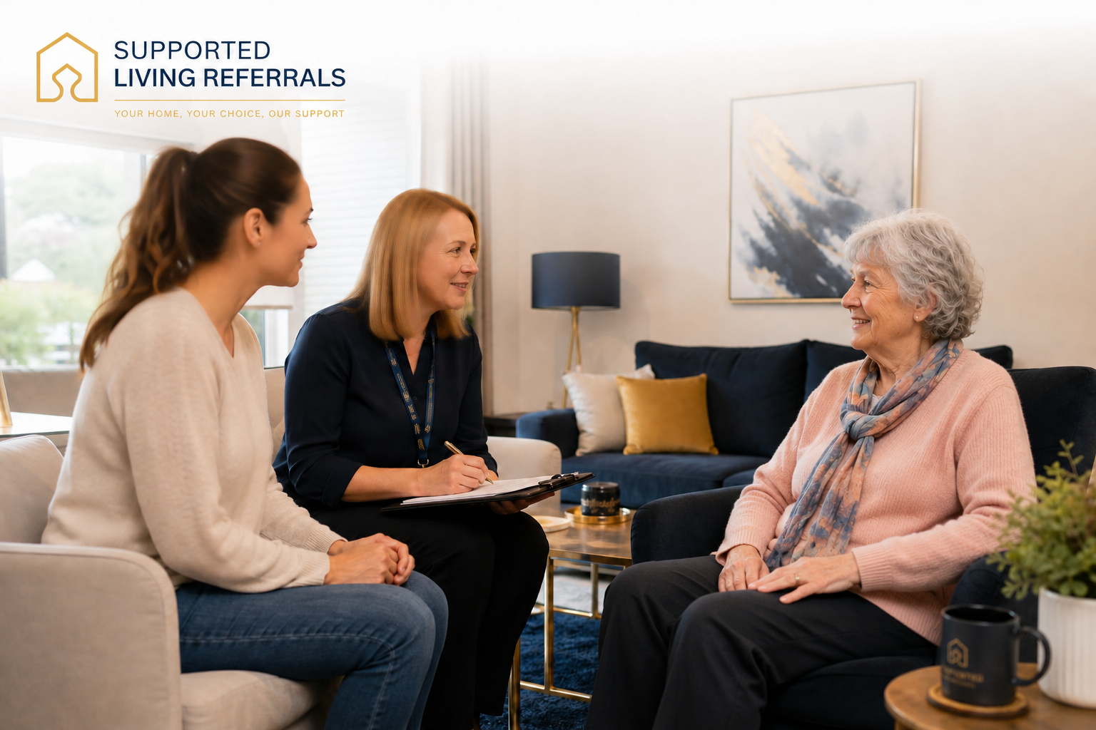 Friendly referral conversation for supported living